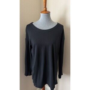 J. Jill Size Small Black Simply Supima Scoop Neck Tunic Top